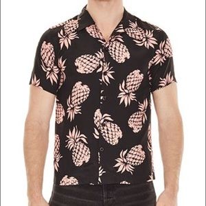 Sandro Pineapple Print Slim Fit Shirt - L